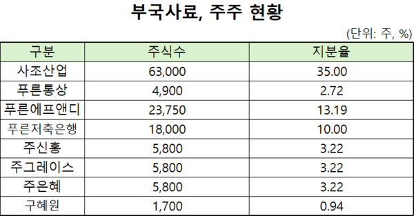 [격변하는 푸른그룹] 푸른인베스트, 오너일가 출자 펀드 앞세워 부국사... - 뉴스 썸네일 이미지